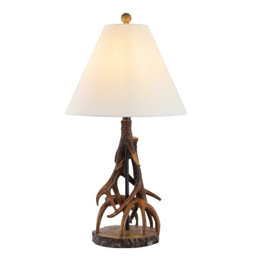 Cabell 26" Farmhouse Rustic Iron LED Table Lamp - JONATHAN Y
